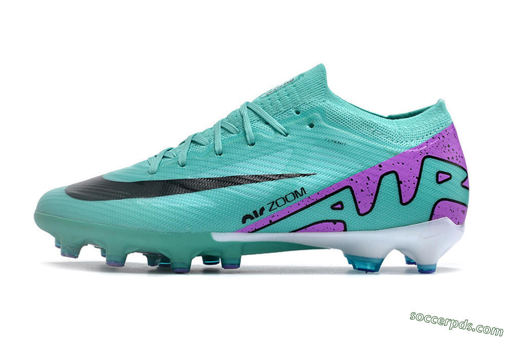 Nike Air Zoom Mercurial Vapor 15 Elite AG Low-Tops Football Boots - Jade/Purple/Black 2