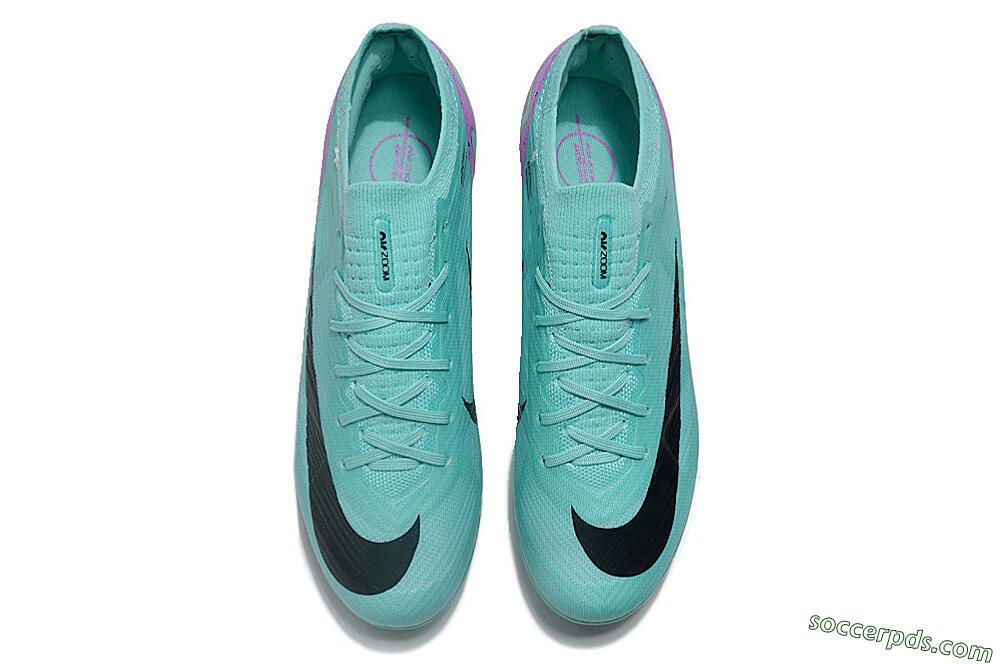 Nike Air Zoom Mercurial Vapor 15 Elite AG Low-Tops Football Boots - Jade/Purple/Black 4