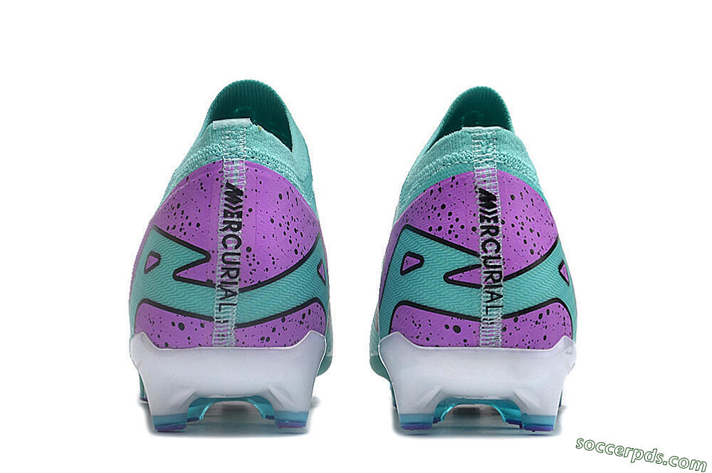 Nike Air Zoom Mercurial Vapor 15 Elite AG Low-Tops Football Boots - Jade/Purple/Black 5