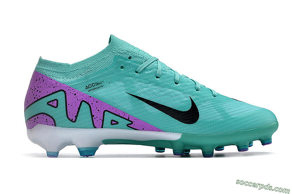 Nike Air Zoom Mercurial Vapor 15 Elite AG Low-Tops Football Boots - Jade/Purple/Black 7