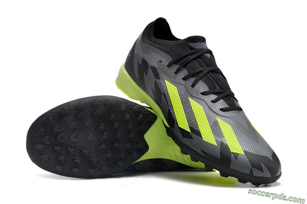 Adidas X Speedportal.1 TF Low-Tops Football Shoes - Black/Grey/Yellow 4