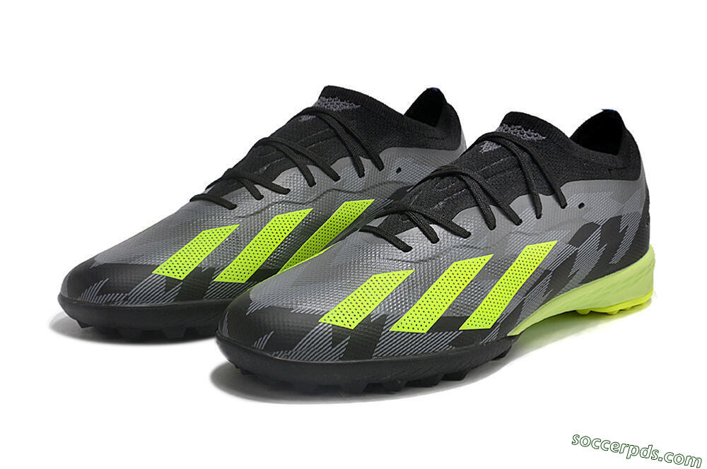 Adidas X Speedportal.1 TF Low-Tops Football Shoes - Black/Grey/Yellow 5
