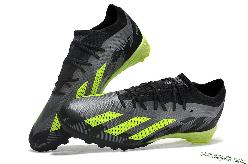 Adidas X Speedportal.1 TF Low-Tops Football Shoes - Black/Grey/Yellow 6