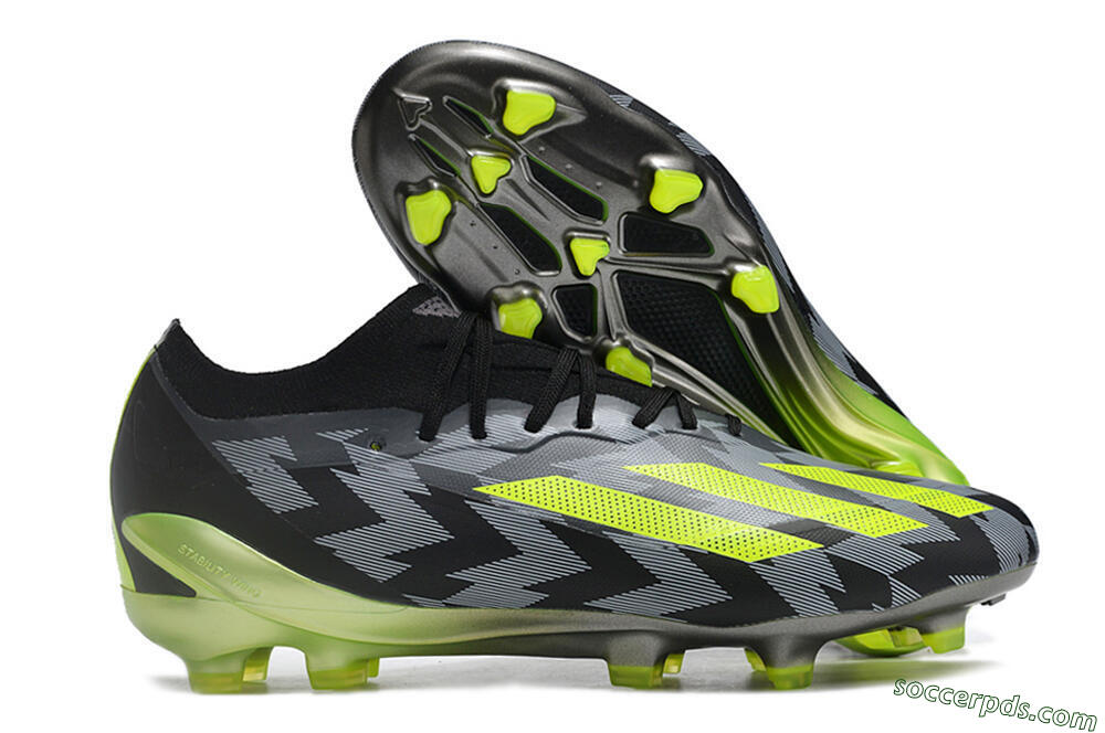 Adidas X Crazyfast.1 FG Low-Tops Football Boots - Black/White/Yellow 1