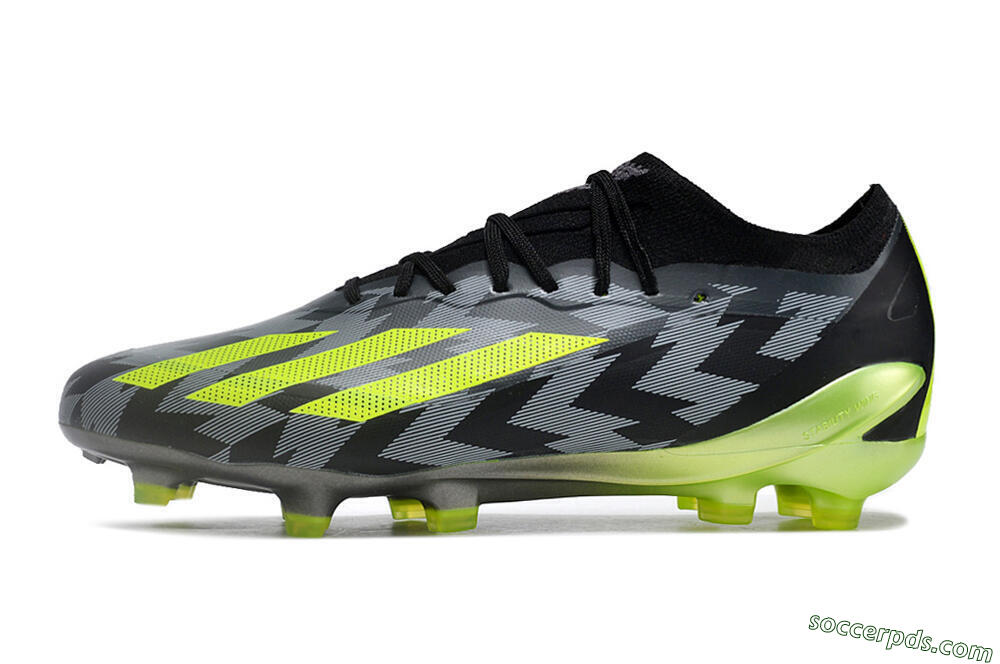 Adidas X Crazyfast.1 FG Low-Tops Football Boots - Black/White/Yellow 2