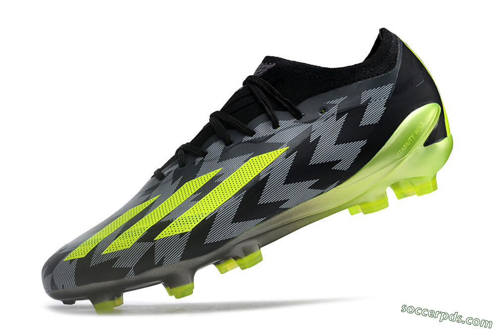 Adidas X Crazyfast.1 FG Low-Tops Football Boots - Black/White/Yellow 5