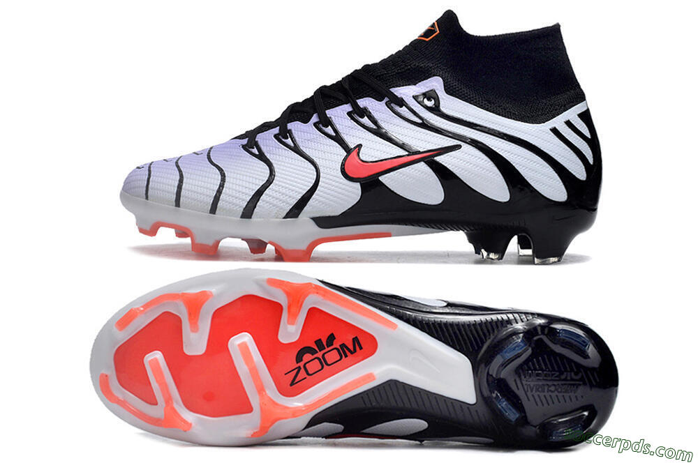 Nike Air Zoom Mercurial Superfly 9 Elite FG High-Tops Football Boots - White/Black/Red 0