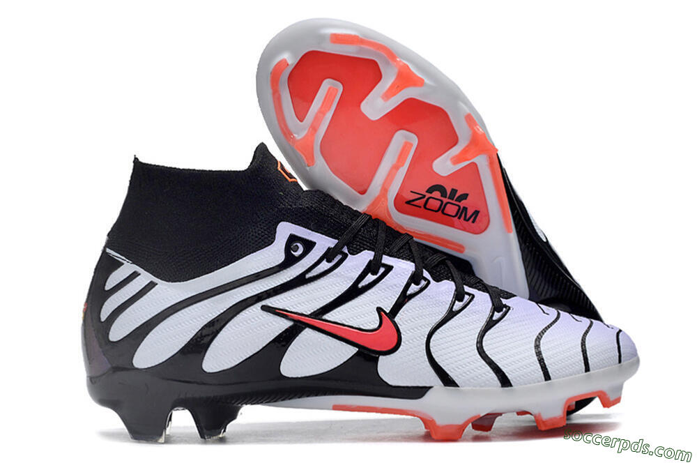 Nike Air Zoom Mercurial Superfly 9 Elite FG High-Tops Football Boots - White/Black/Red 1