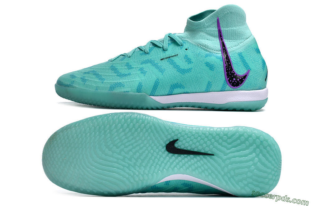 Nike Phantom Luna Elite NU IC High-Tops Football Shoes - Jade/Purple/Black 0
