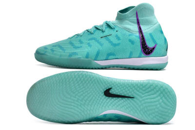 Nike Phantom Luna Elite NU IC High-Tops Football Shoes - Jade/Purple/Black