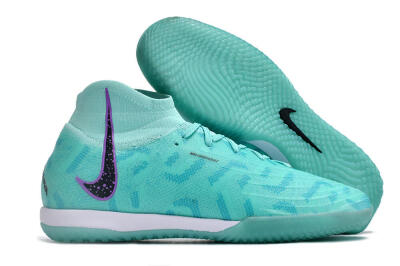 Nike Phantom Luna Elite NU IC High-Tops Football Shoes - Jade/Purple/Black