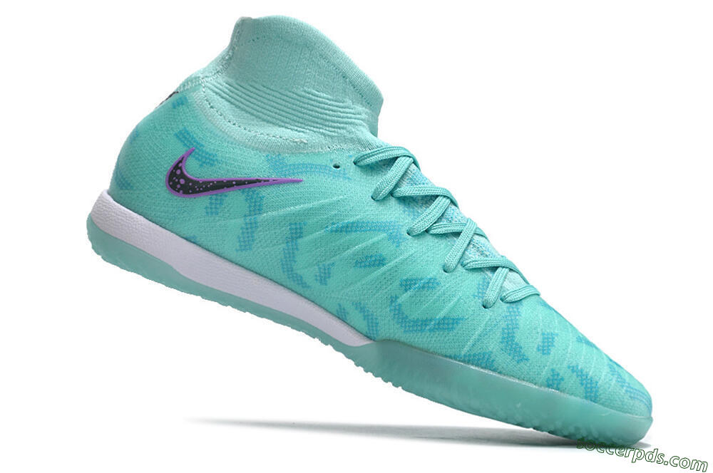 Nike Phantom Luna Elite NU IC High-Tops Football Shoes - Jade/Purple/Black 4
