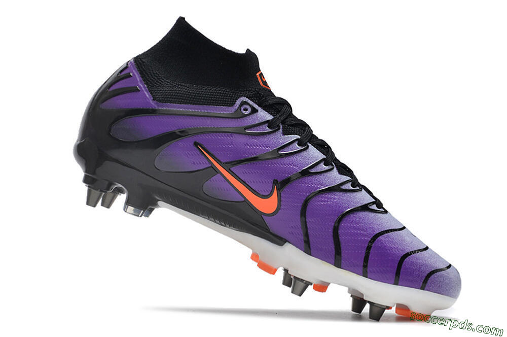 Nike Air Zoom Mercurial Superfly 9 Elite SG High-Tops Football Boots - Purple/Black/Orange 4