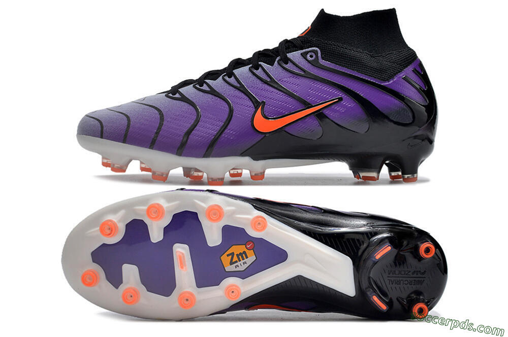 Nike Air Zoom Mercurial Superfly 9 Elite AG High-Tops Football Boots - Purple/Black/Orange 0