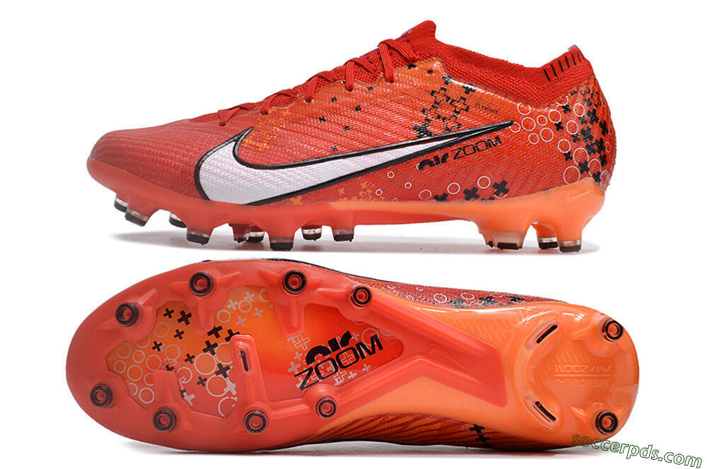 Nike Air Zoom Mercurial Vapor 15 Elite AG Low-Tops Football Boots - Red/White/Black 0