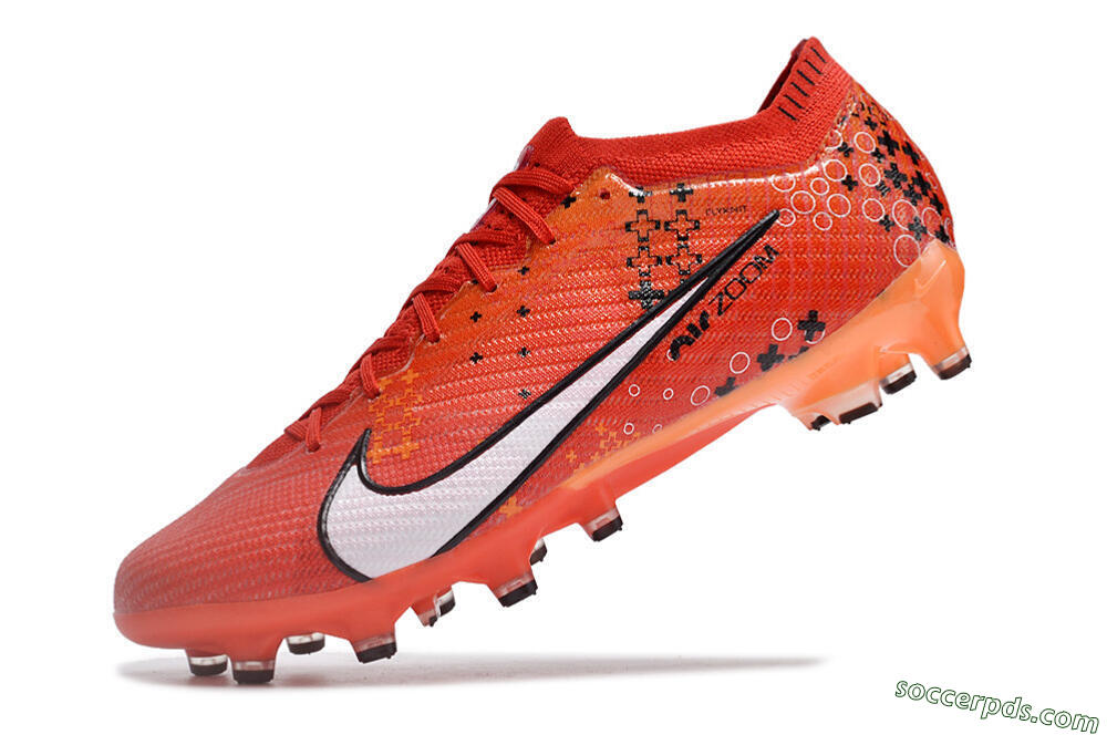 Nike Air Zoom Mercurial Vapor 15 Elite AG Low-Tops Football Boots - Red/White/Black 5