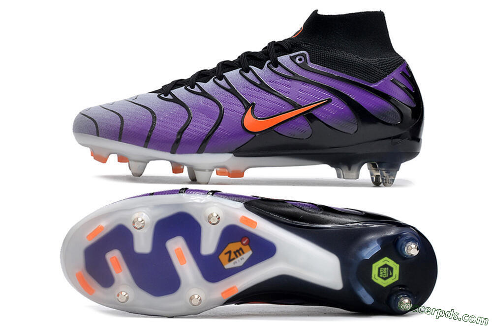 Nike Air Zoom Mercurial Superfly 9 Elite SG High-Tops Football Boots - Purple/Black/Orange 0