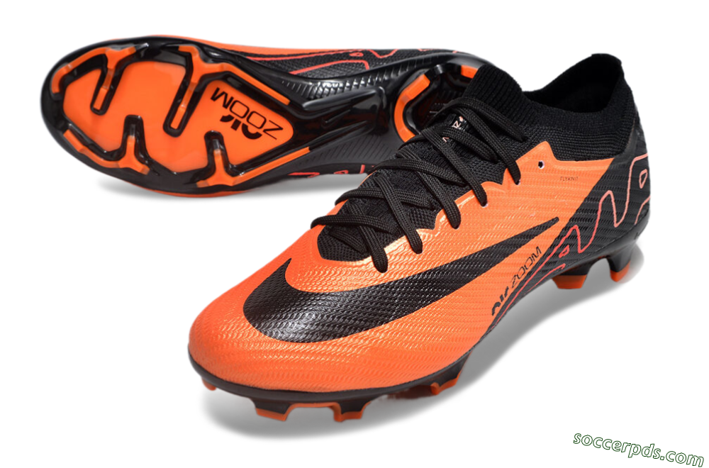 Nike Air Zoom Mercurial Vapor 15 Elite FG Low-Tops Football Boots - Orange/Black 3