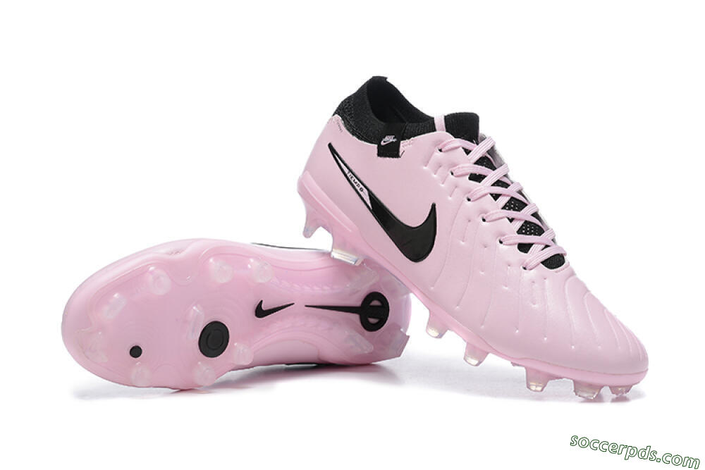 Nike Tiempo Legend 10 Elite FG Low-Tops Football Boots - Pink/Black 4