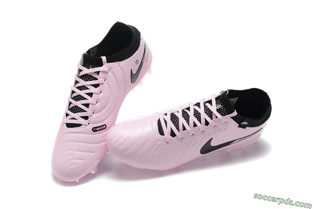 Nike Tiempo Legend 10 Elite FG Low-Tops Football Boots - Pink/Black 6