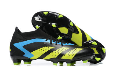 Adidas Predator Accuracy.1 FG High-Tops Football Boots - Black/Blue/Yellow