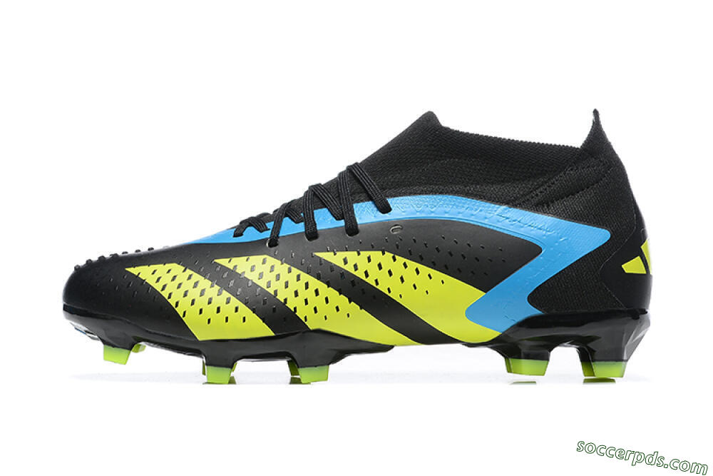Adidas Predator Accuracy.1 FG High-Tops Football Boots - Black/Blue/Yellow 2