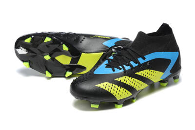 Adidas Predator Accuracy.1 FG High-Tops Football Boots - Black/Blue/Yellow