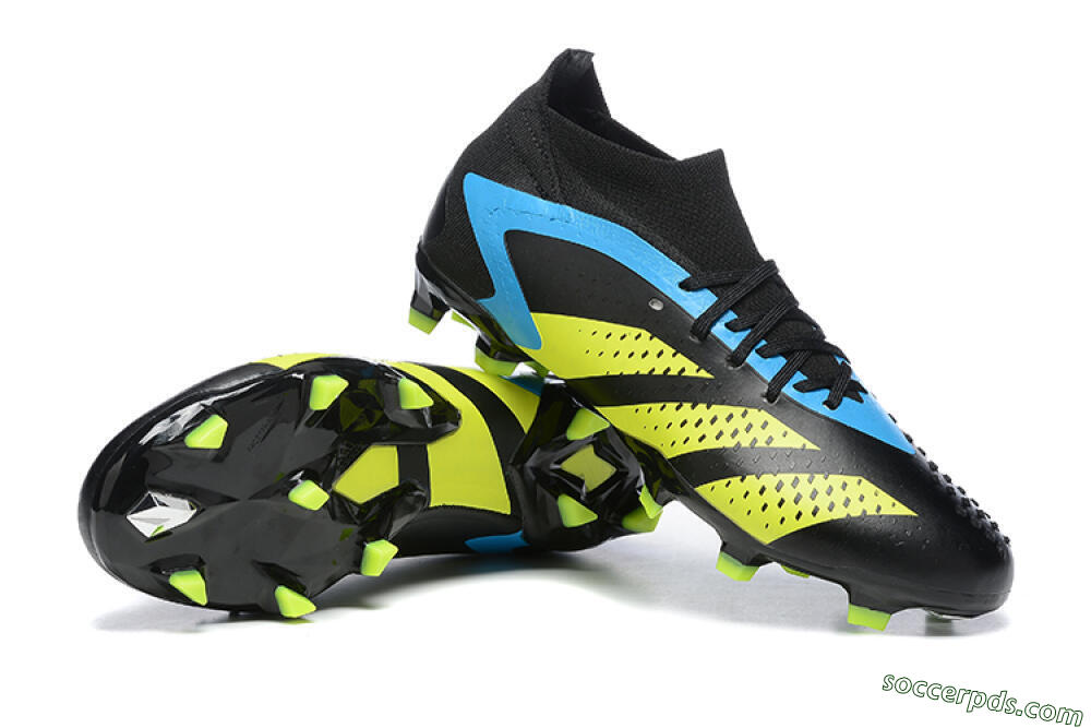 Adidas Predator Accuracy.1 FG High-Tops Football Boots - Black/Blue/Yellow 4