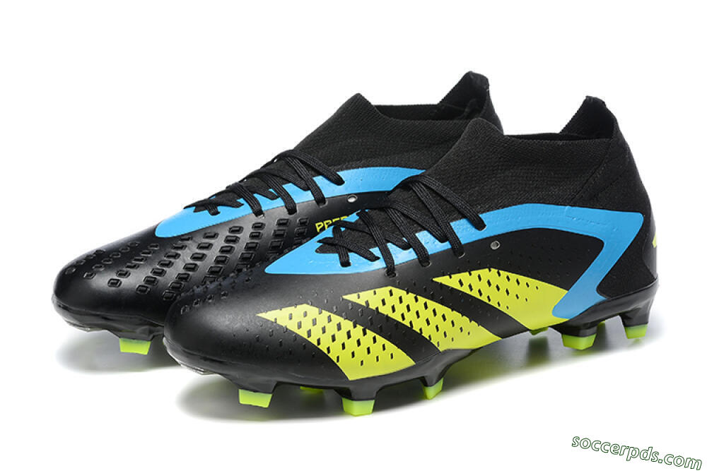 Adidas Predator Accuracy.1 FG High-Tops Football Boots - Black/Blue/Yellow 5