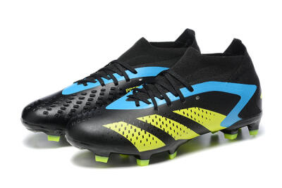 Adidas Predator Accuracy.1 FG High-Tops Football Boots - Black/Blue/Yellow
