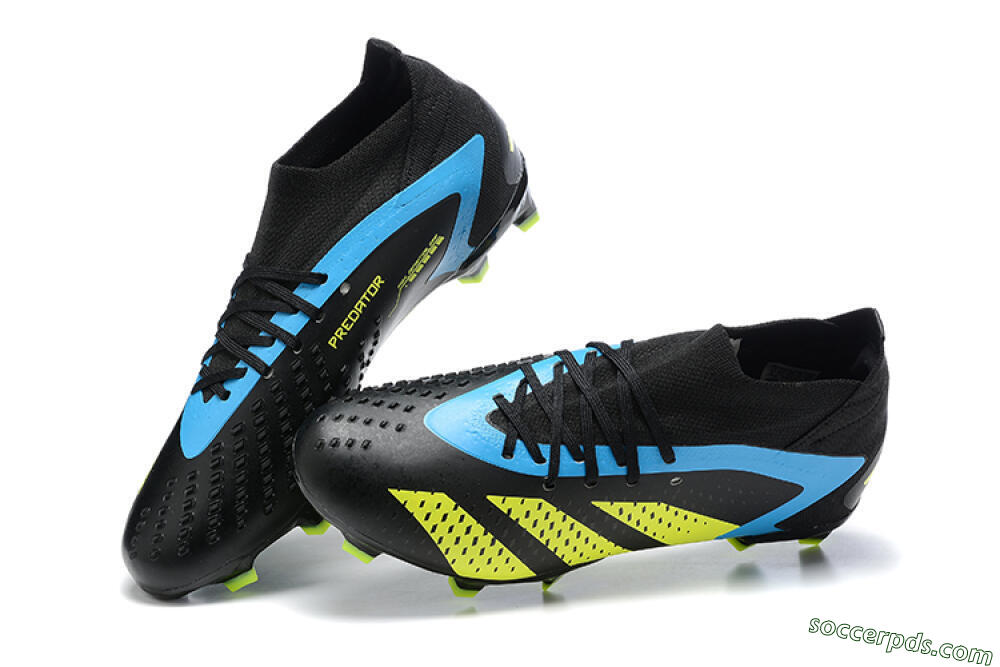 Adidas Predator Accuracy.1 FG High-Tops Football Boots - Black/Blue/Yellow 6