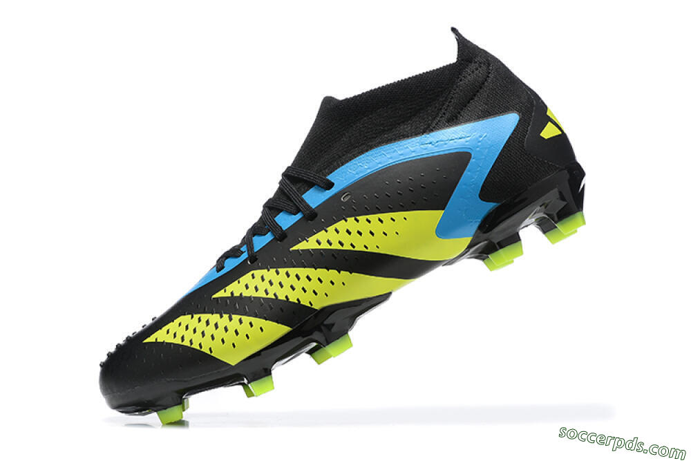 Adidas Predator Accuracy.1 FG High-Tops Football Boots - Black/Blue/Yellow 8