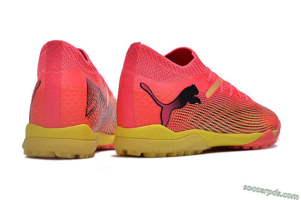 Puma Future Ultimate TF Low-Tops Football Shoes - Pink/Yellow/Black 6