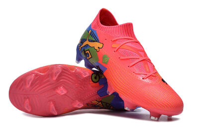 Puma Future Ultimate FG Low-Tops Football Boots - Pink/Yellow/Green/Blue