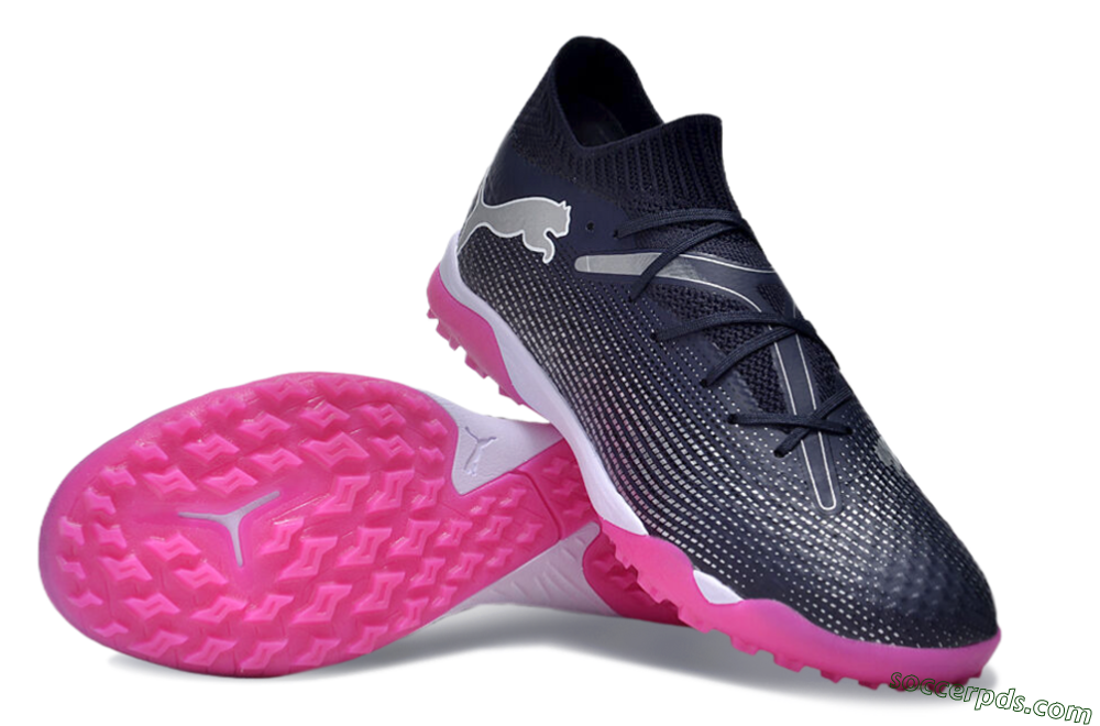 Puma Future Ultimate TF Low-Tops Football Shoes - Blue/Silver/White/Pink 3