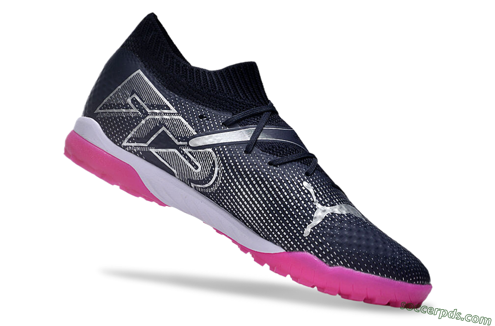Puma Future Ultimate TF Low-Tops Football Shoes - Blue/Silver/White/Pink 4
