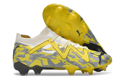 Puma Future Ultimate FG Low-Tops Football Boots - Yellow/White/Grey