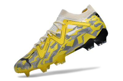 Puma Future Ultimate FG Low-Tops Football Boots - Yellow/White/Grey