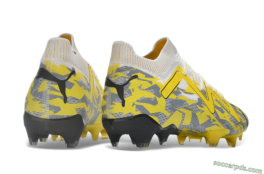 Puma Future Ultimate FG Low-Tops Football Boots - Yellow/White/Grey 6