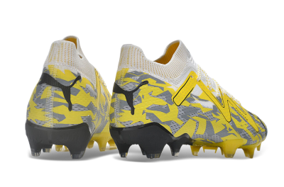 Puma Future Ultimate FG Low-Tops Football Boots - Yellow/White/Grey