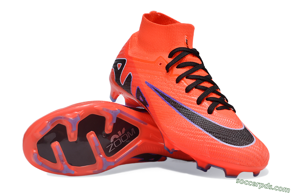 Nike Air Zoom Mercurial Superfly 9 Elite FG High-Tops Football Boots - Red/Black/Purple 0