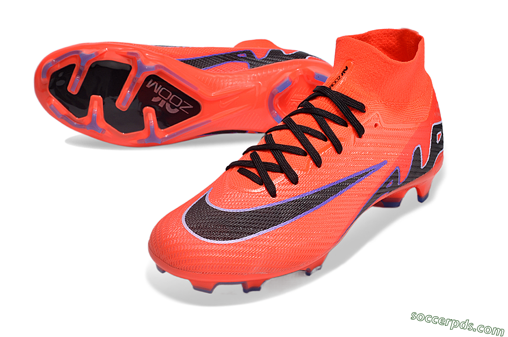 Nike Air Zoom Mercurial Superfly 9 Elite FG High-Tops Football Boots - Red/Black/Purple 3