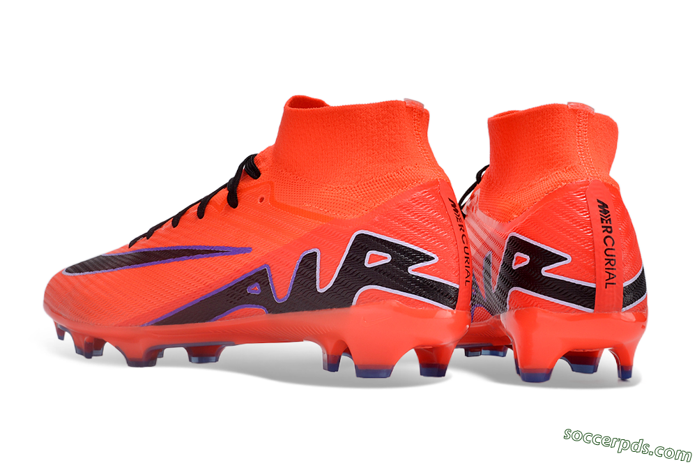 Nike Air Zoom Mercurial Superfly 9 Elite FG High-Tops Football Boots - Red/Black/Purple 4