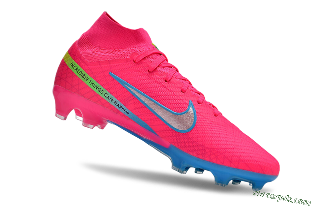 Nike Air Zoom Mercurial Superfly 9 Elite FG High-Tops Football Boots - Pink/Silver/Blue 4
