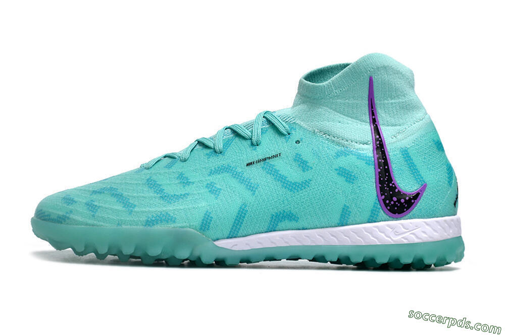 Nike Phantom Luna Elite NU TF High-Tops Football Shoes - Green/Yellow/Purple/Black 2