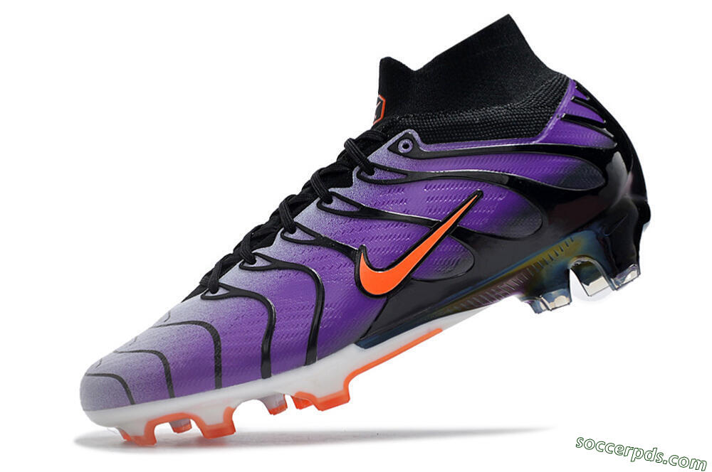 Nike Air Zoom Mercurial Superfly 9 Elite FG High-Tops Football Boots - Purple/Black/Orange/Gold 5