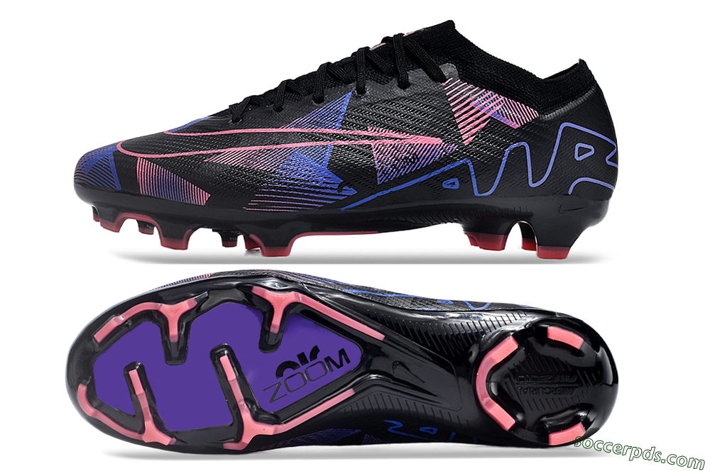 Nike Air Zoom Mercurial Vapor 15 Elite FG Low-Tops Football Boots - Black/Purple/Pink 0