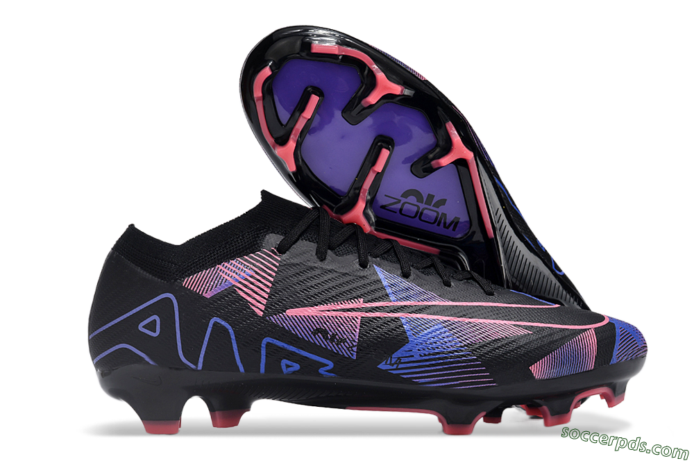 Nike Air Zoom Mercurial Vapor 15 Elite FG Low-Tops Football Boots - Black/Purple/Pink 1