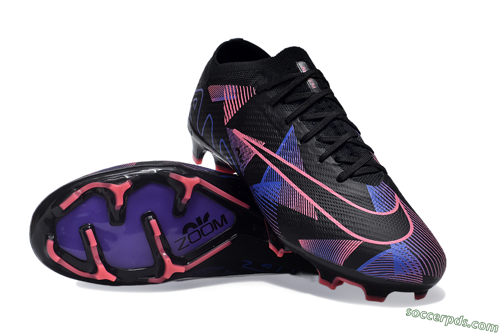 Nike Air Zoom Mercurial Vapor 15 Elite FG Low-Tops Football Boots - Black/Purple/Pink 3