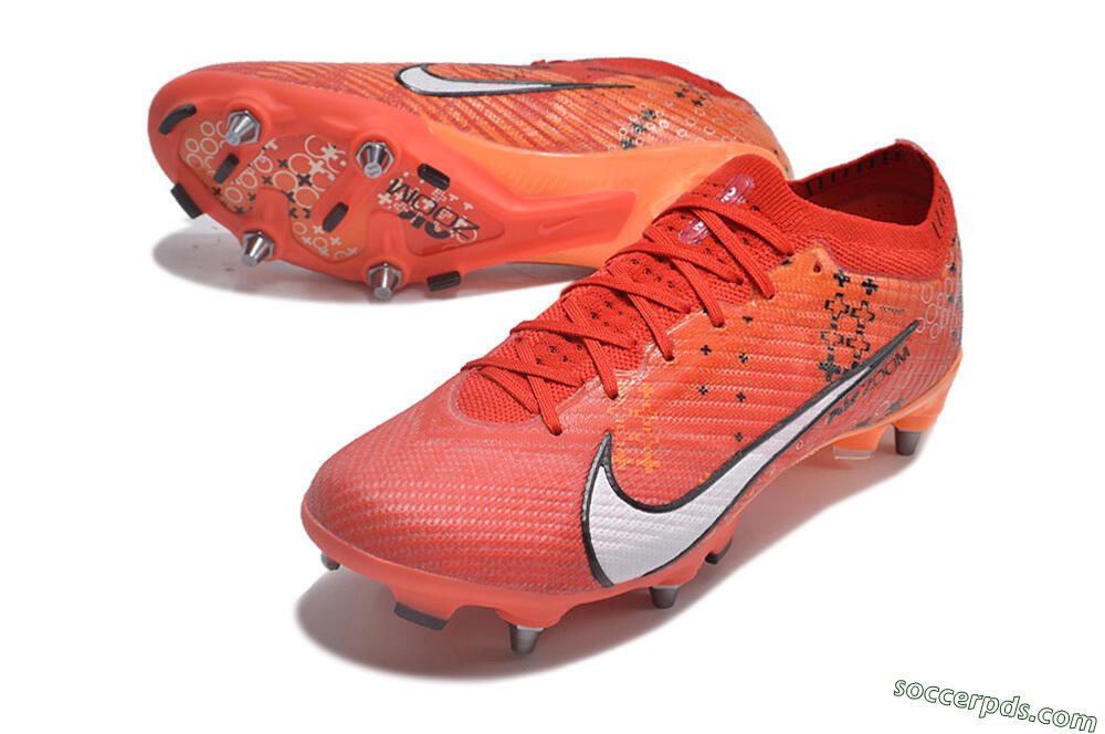 Nike Air Zoom Mercurial Vapor 15 SG Low-Tops Football Boots - Red/White/Black 3